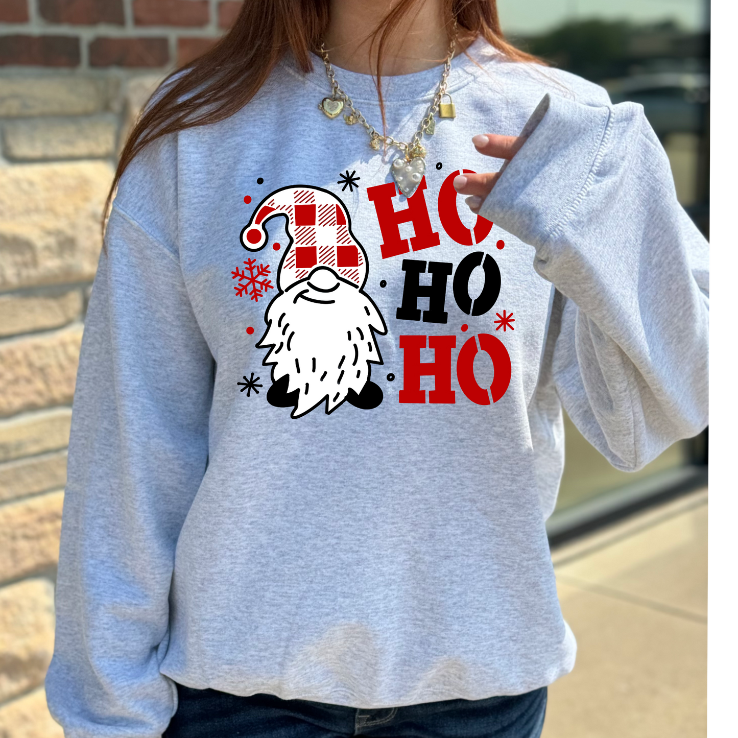 HO HO HO CHRISTMAS CREWNECK