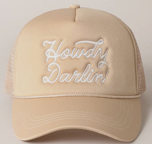 HOWDY DARLING TRUCKER HAT