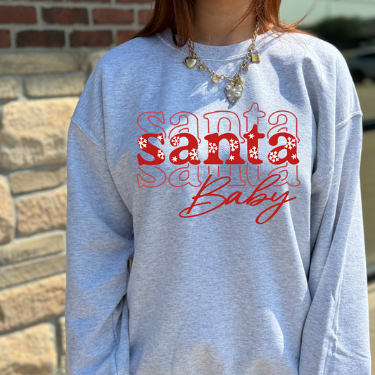 CHRISTMAS SANTA BABY CREWNECK