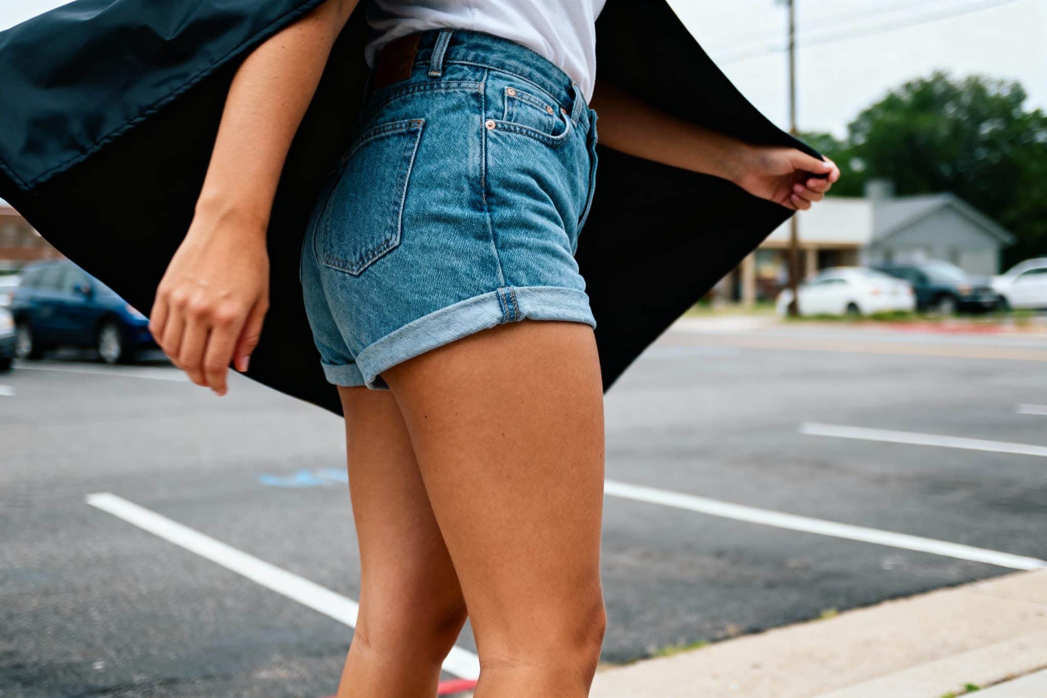 shorts with cape