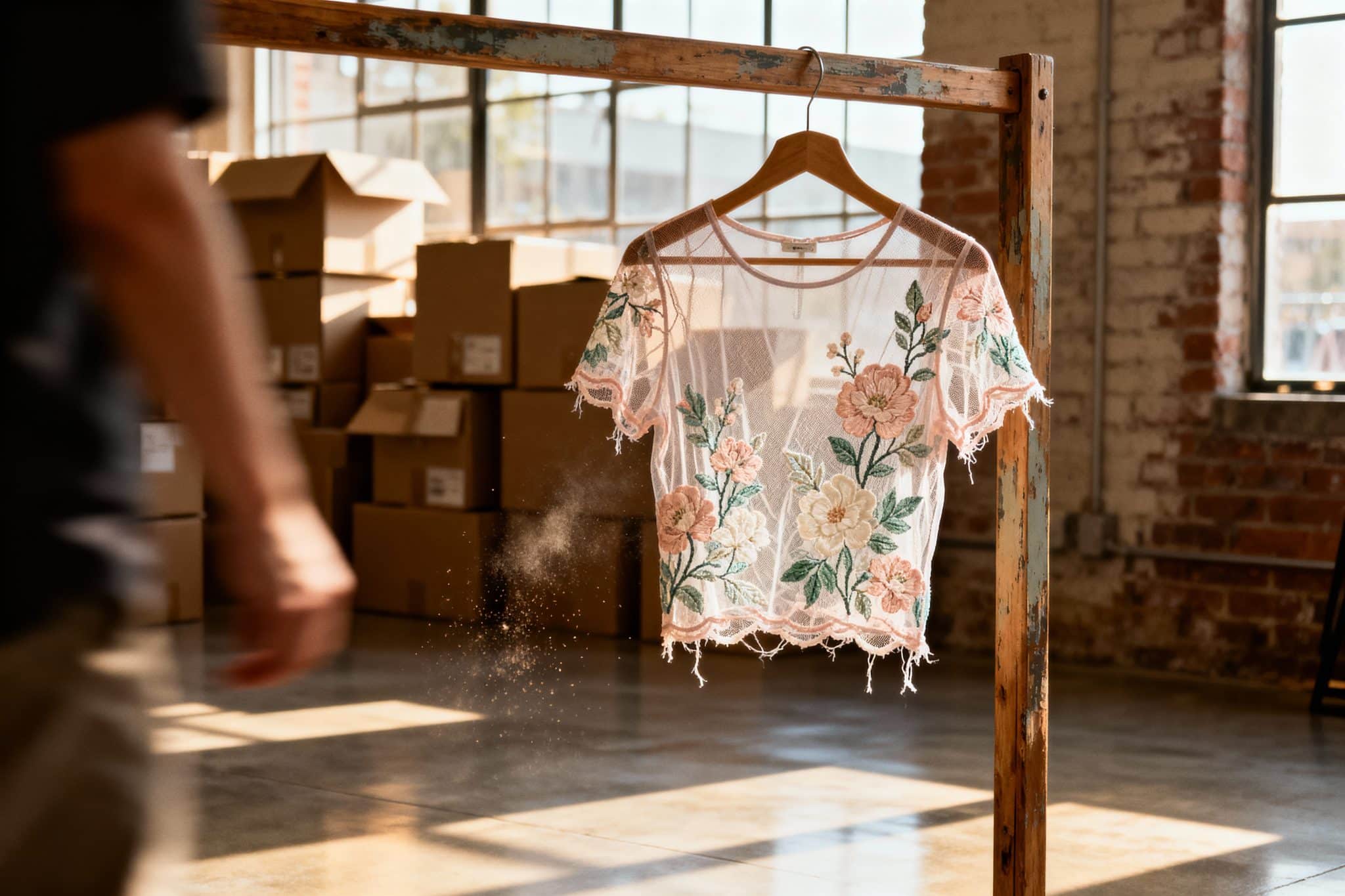 floral mesh top