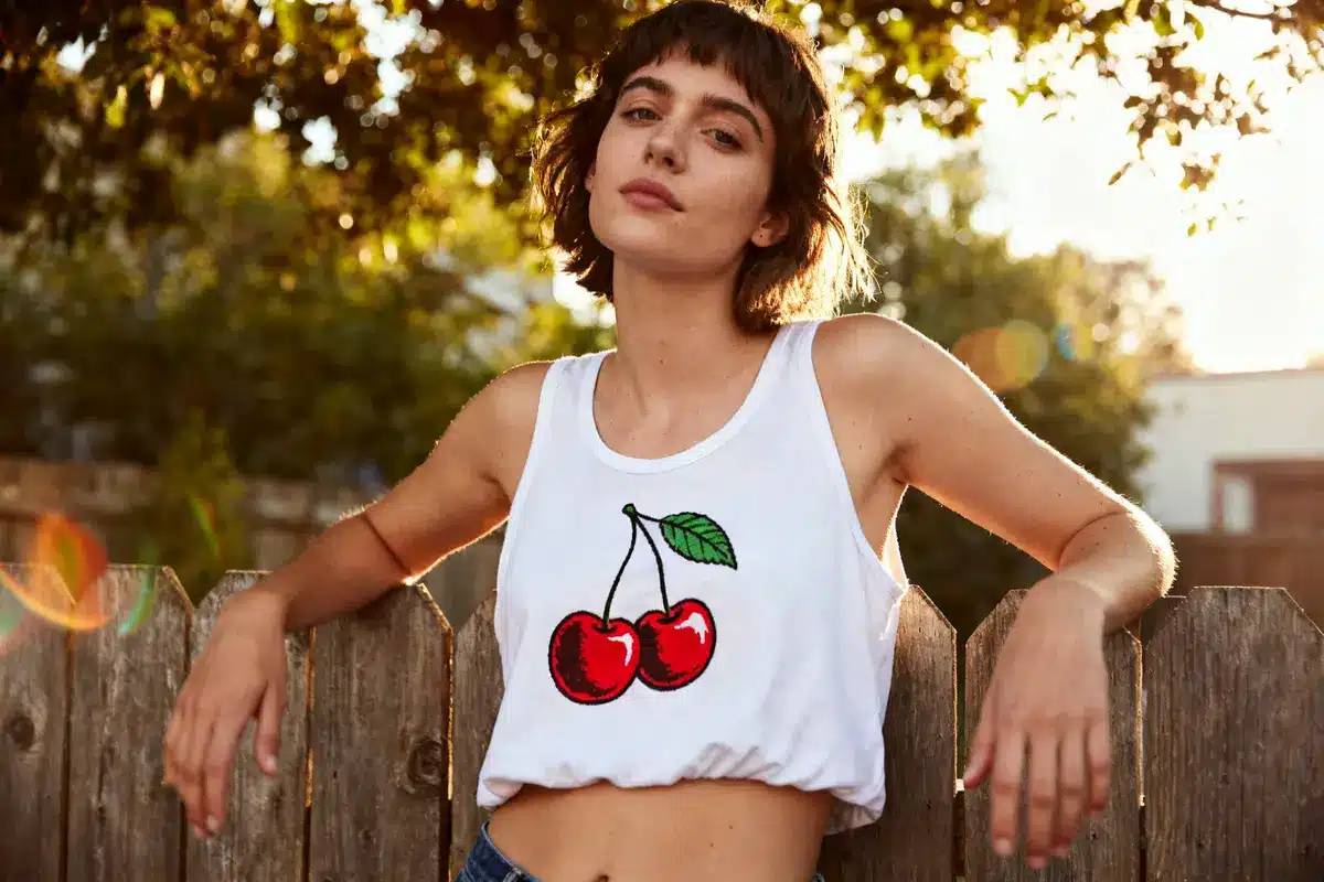 Cherry Tank Tops: Stylish Graphic, Rhinestone & More Looks