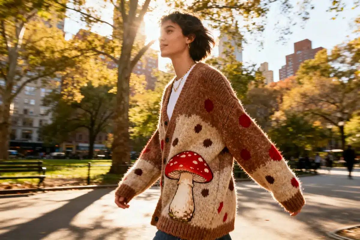 Mushroom Cardigan Styles to Elevate Your Knitwear Game