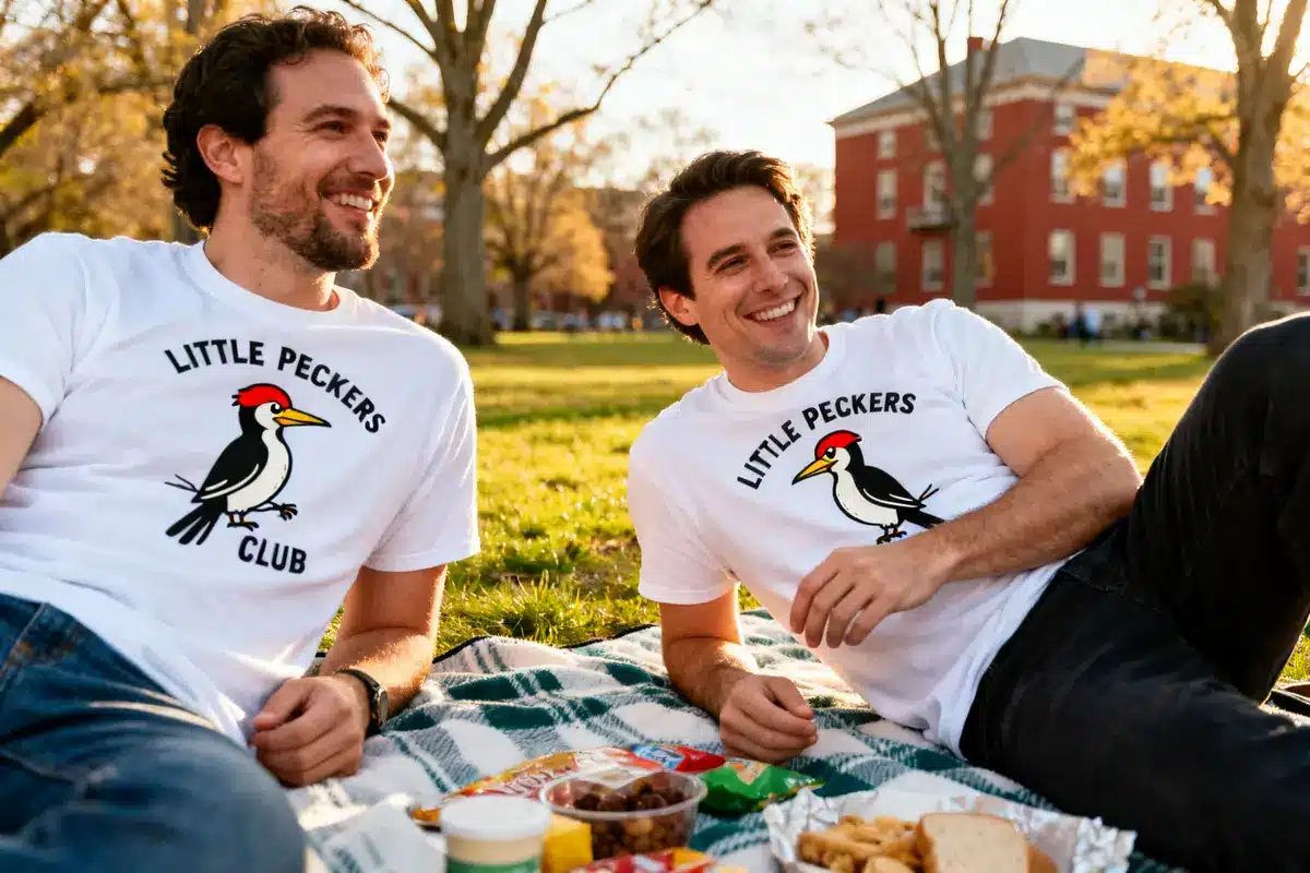 Little Peckers Club T-Shirts: Funny Woodpecker Tees for Men